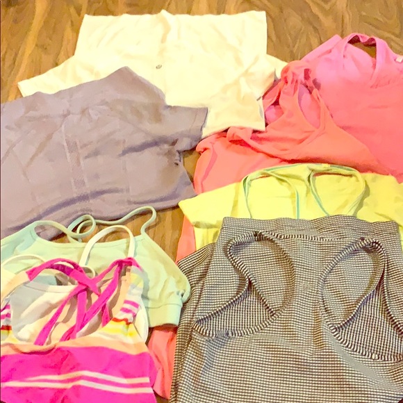 lululemon athletica Tops - Lululemon bundle sports bra run tank top shirt